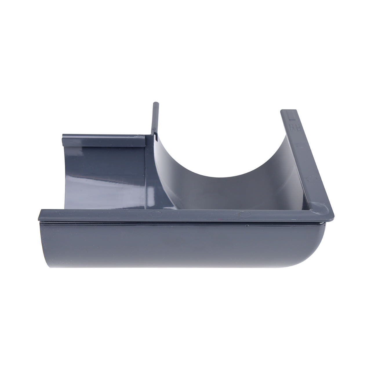 Rännvinkel 100 mm 90 gr. utv. antracit